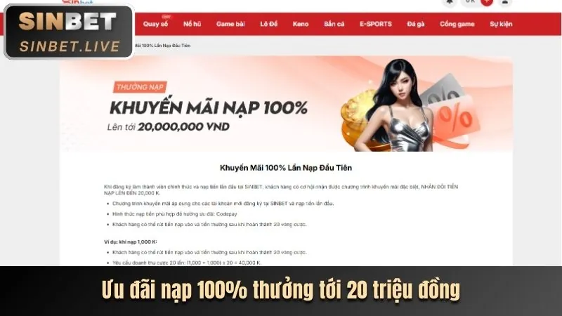Đa dạng các trò chơi nổ hũ và game nổ hũ rút tiền mặt tại Sinbet